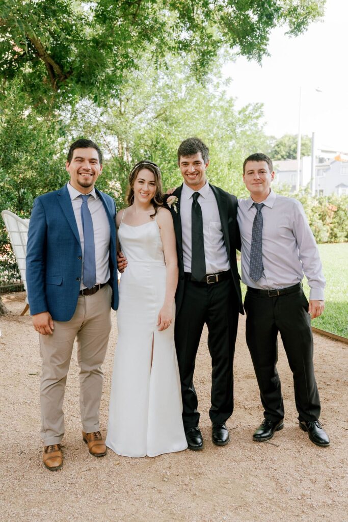 The couple with their friends at Hotel Ella 